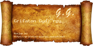 Grifaton György névjegykártya